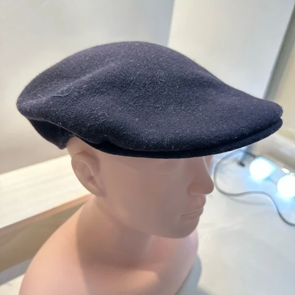 Kangol Black Wool Newsboy Cabbie Hat - Picture 3 of 5